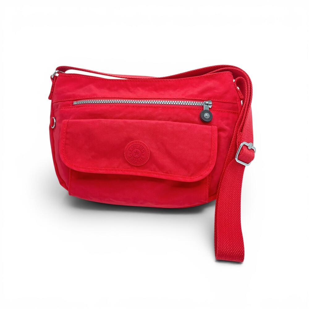Kipling Medium Syro Canvas Crossbody Bag Hot Pink Nylon Travel Purse HB3819-688 - Picture 13 of 13